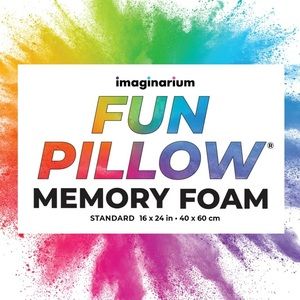 Memory Foam Fun Pillow With Cool-To-The-Touch Cover, Standard/Queen, Party Pink